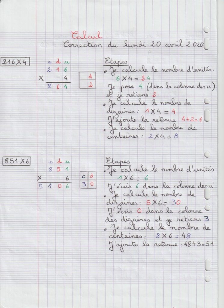 Co Calcul Avril G Ecole Jean Hoarau