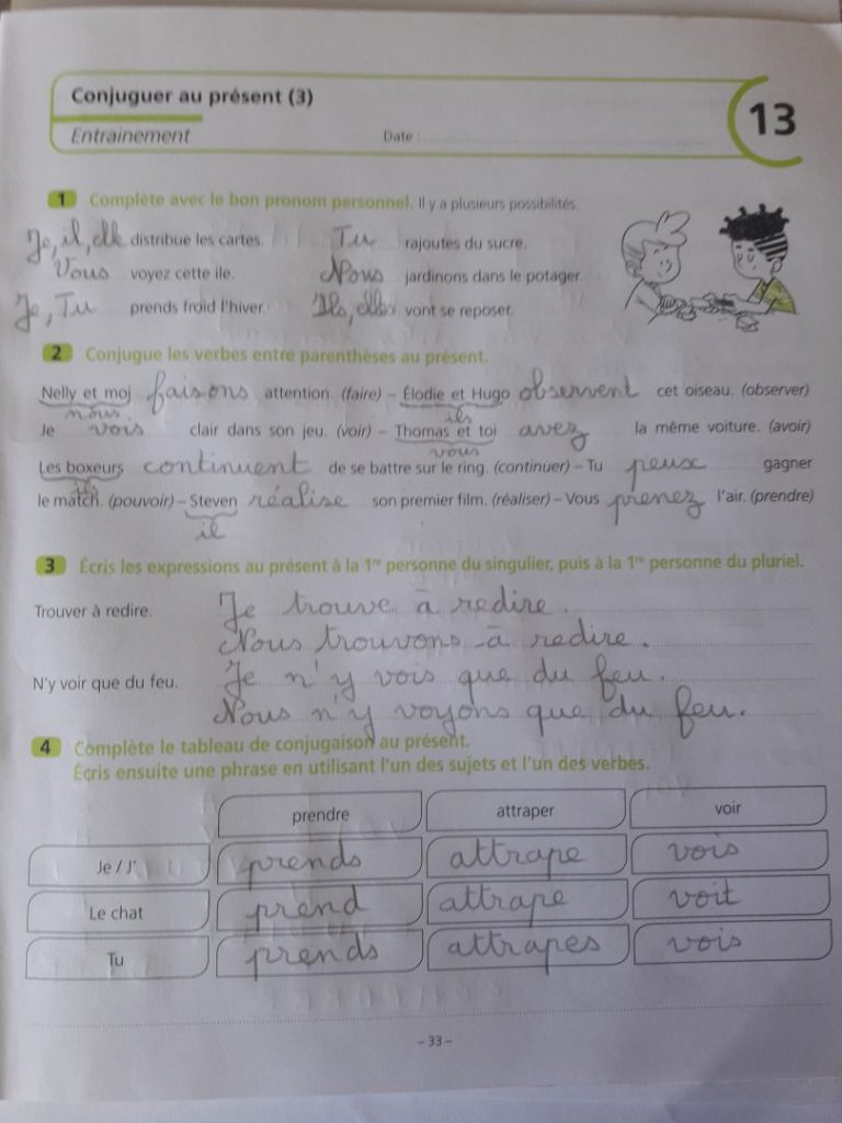 Conjugaison B 1 | 9740276G Ecole Jean Hoarau