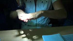 Sténopé doigts croisés lampe à 8 LED