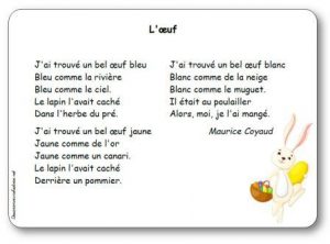 poème pour les CE1